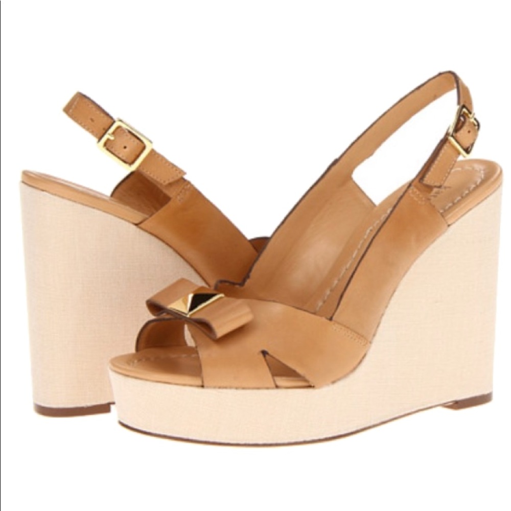Kate Spade canvas covered Platform Wedge